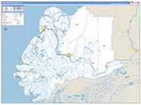 Wade Hampton Borough (), Ak Carrier Route Wall Map